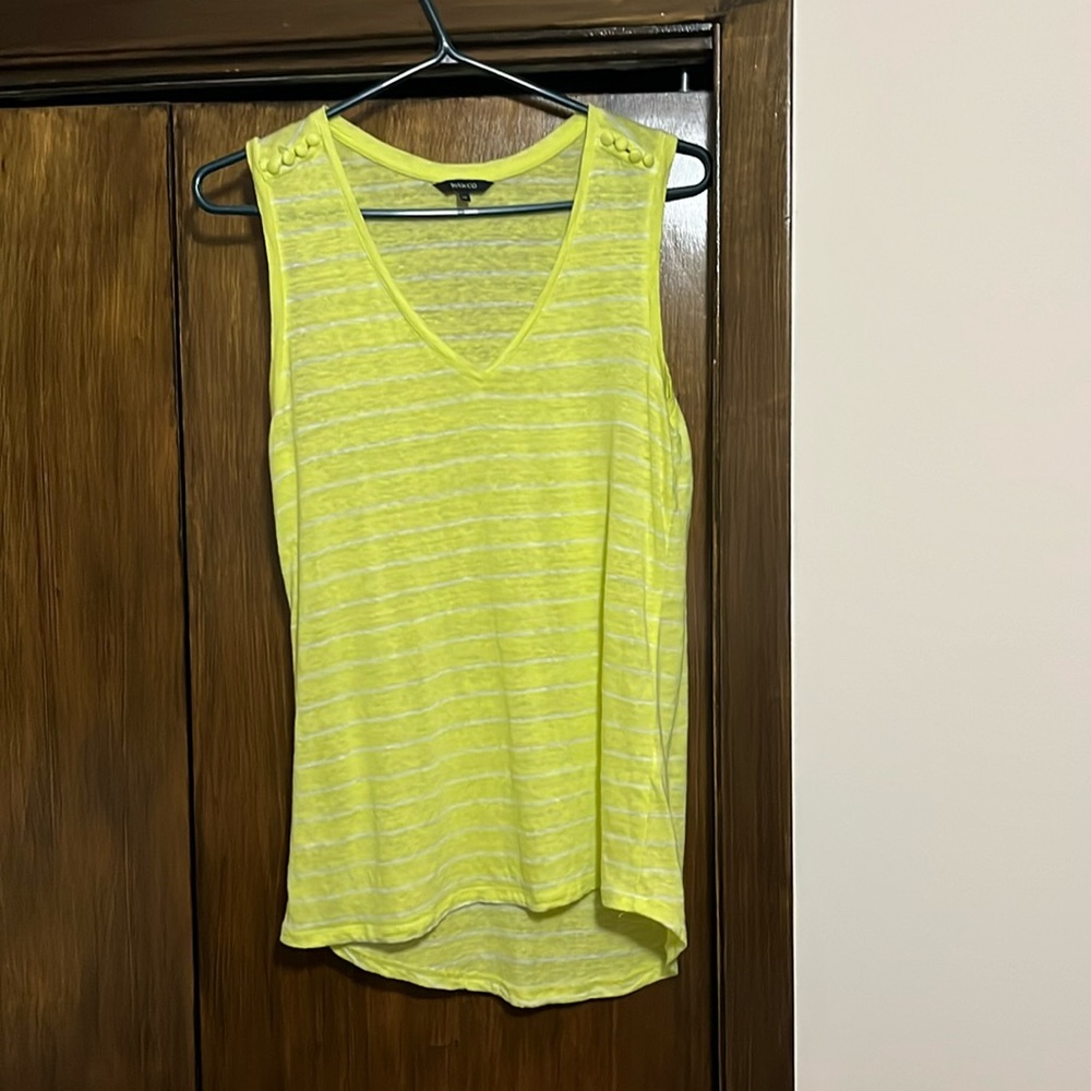 RW&CO linen yellow striped tank